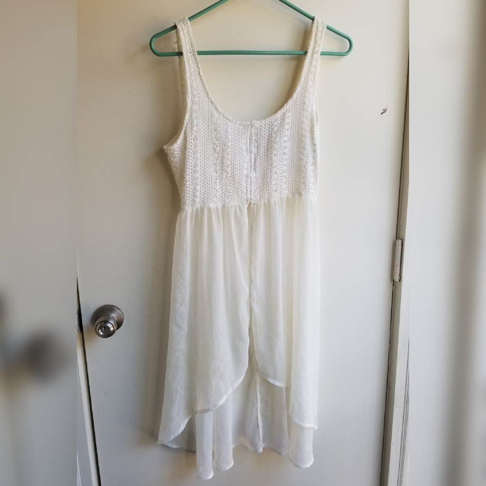 Hollister small cream crochet/sheer blouse